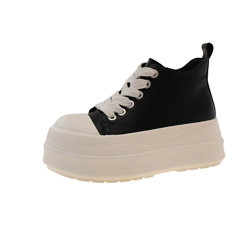 Damen modische Plateau-Hochschuh Sneakers mit dreifarbiger Sohle Heidi Mode - Image 6