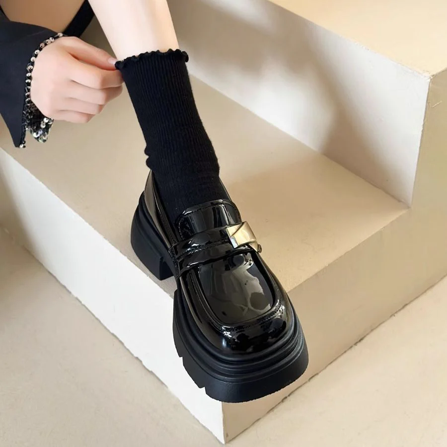 Damen Modische Plateau-Loafers mit komfortabler Sohle und elegantem Design Heidi Mode - Image 4