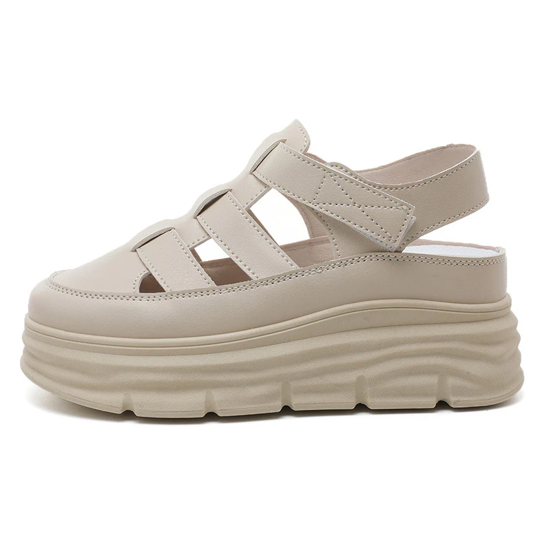 Damen modische Plateau Sandalen mit verstellbaren Riemen und dämpfender Sohle Heidi Mode