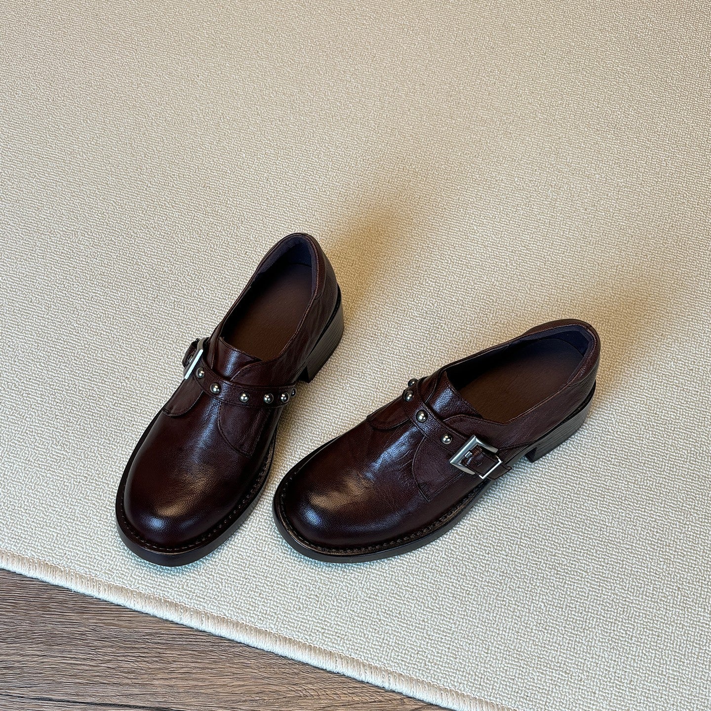 Damen modische Plateau-Schuhe mit dekorativen Riemen und komfortablem Blockabsatz Heidi Mode - Image 3