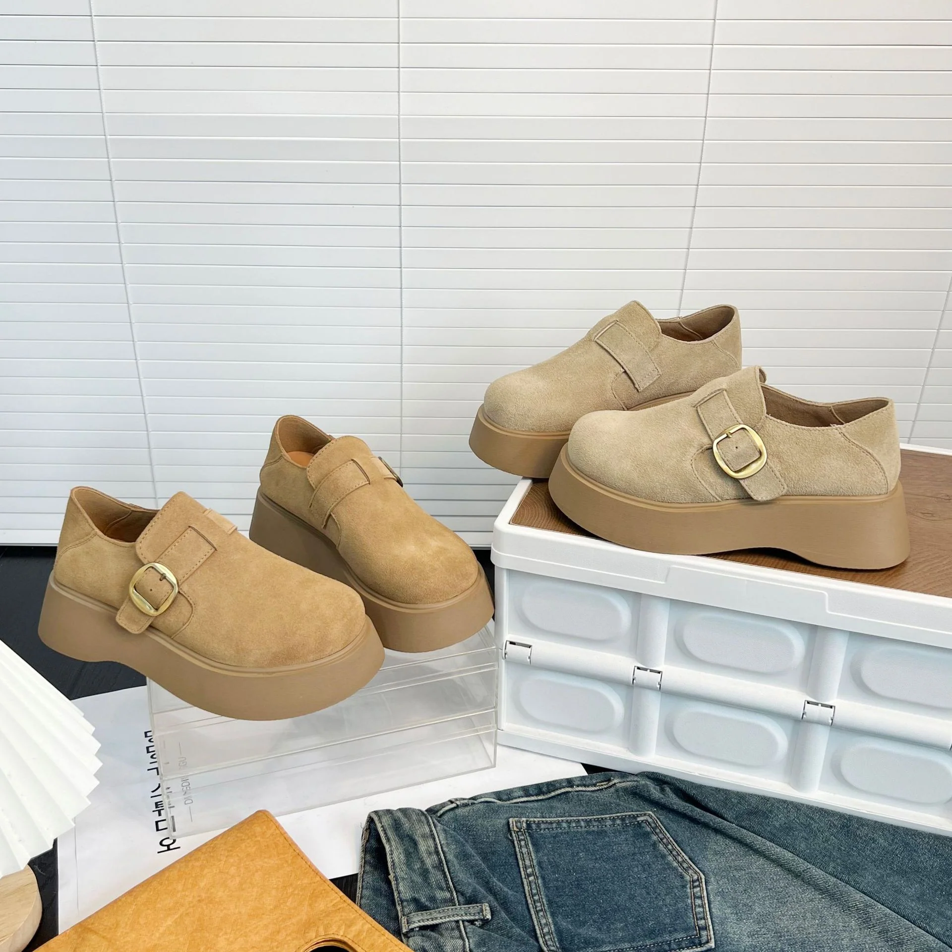 Damen modische Plateau-Schuhe mit Schnalle Heidi Mode - Image 3