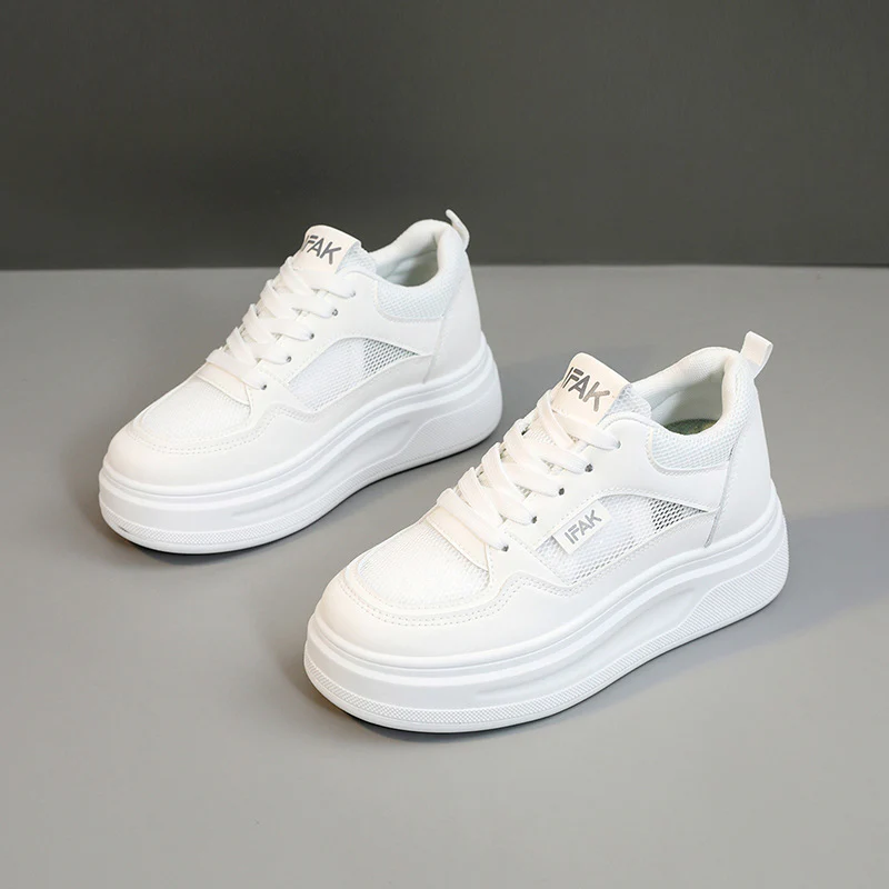 Damen modische Plateau-Sneaker mit atmungsaktivem Obermaterial und dämpfender Laufsohle Heidi Mode - Image 2