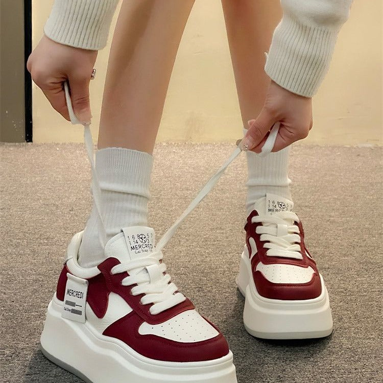 Damen modische Plateau-Sneaker mit hochwertigem Obermaterial und dämpfender Sohle Heidi Mode - Image 4
