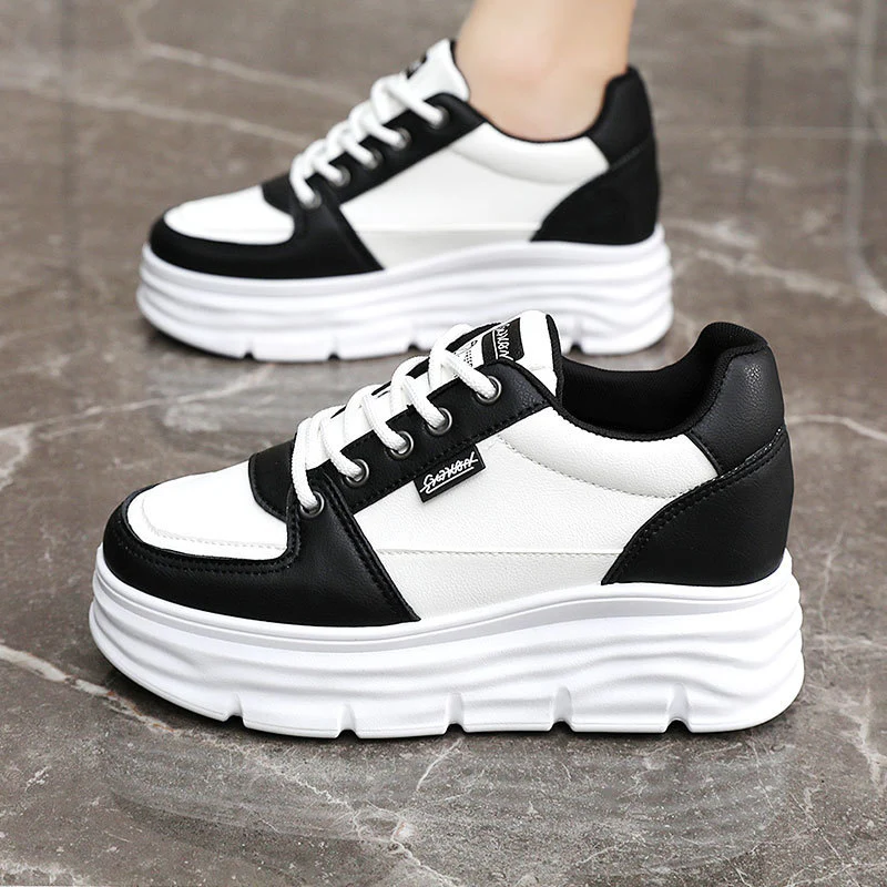 Damen modische Plateau-Sneaker mit rutschfester Sohle und bequemer Polsterung Heidi Mode - Image 3