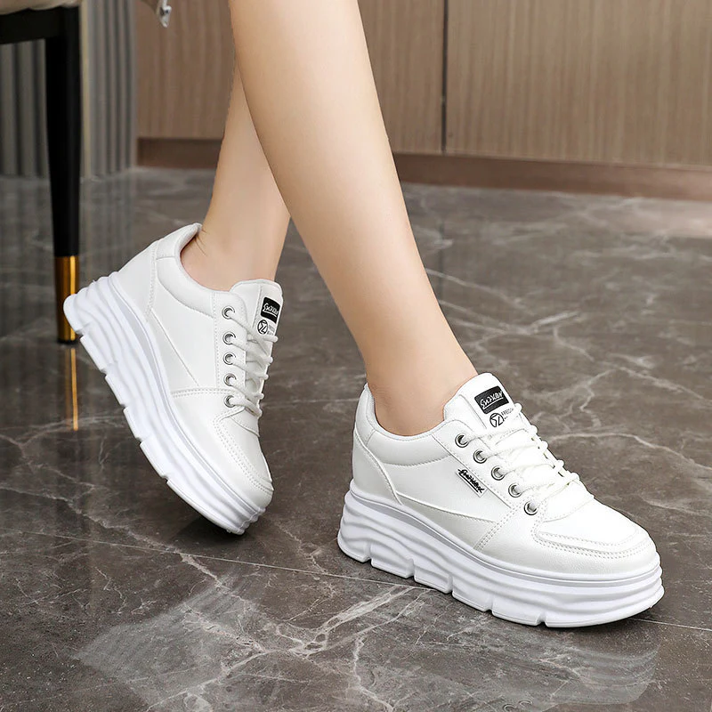 Damen modische Plateau-Sneaker mit rutschfester Sohle und bequemer Polsterung Heidi Mode - Image 4