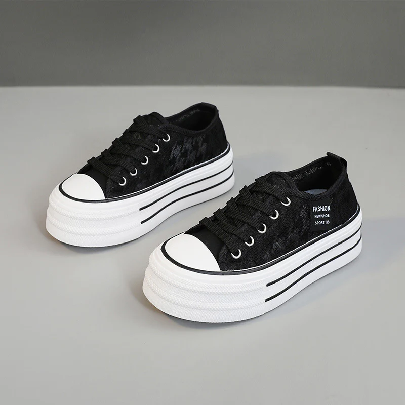 Damen modische Plateau-Sneaker mit strapazierfähigem Obermaterial und dämpfender Laufsohle Heidi Mode - Image 2