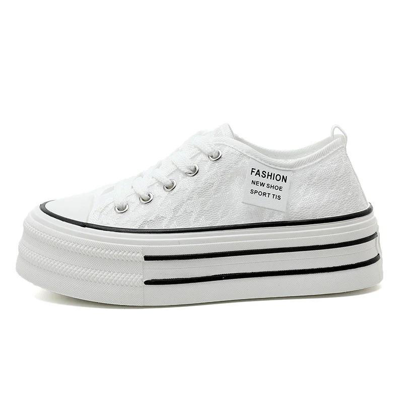 Damen modische Plateau-Sneaker mit strapazierfähigem Obermaterial und dämpfender Laufsohle Heidi Mode - Image 7