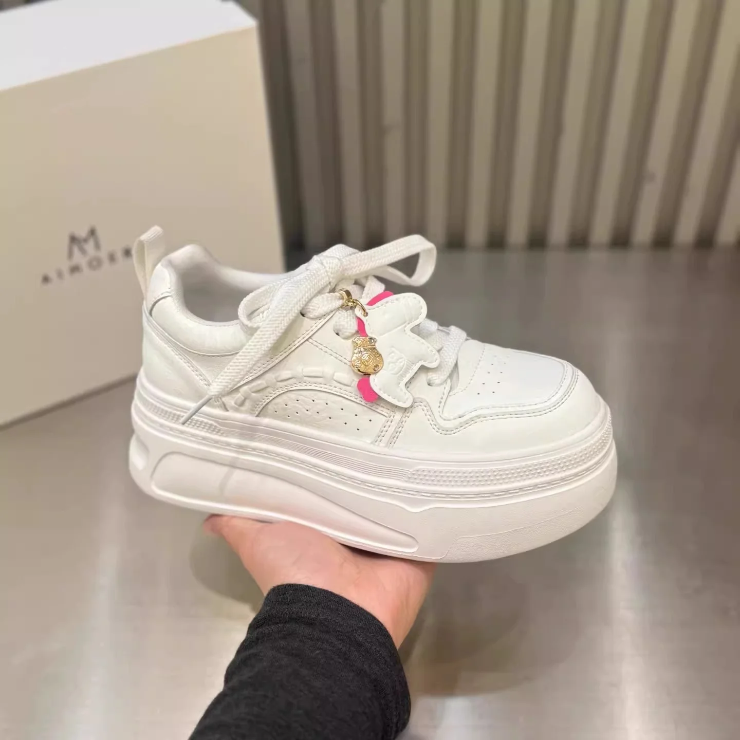 Damen modische Plateau-Sneaker mit verziertem Schnürsystem und komfortabler Dämpfung Heidi Mode - Image 6