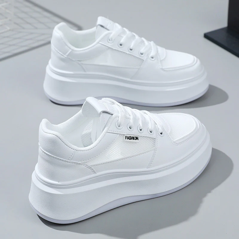 Damen modische Plateau Sneakers mit atmungsaktivem Netzmaterial und schockabsorbierender Sohle Heidi Mode