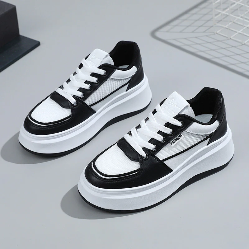 Damen modische Plateau Sneakers mit atmungsaktivem Netzmaterial und schockabsorbierender Sohle Heidi Mode - Image 7