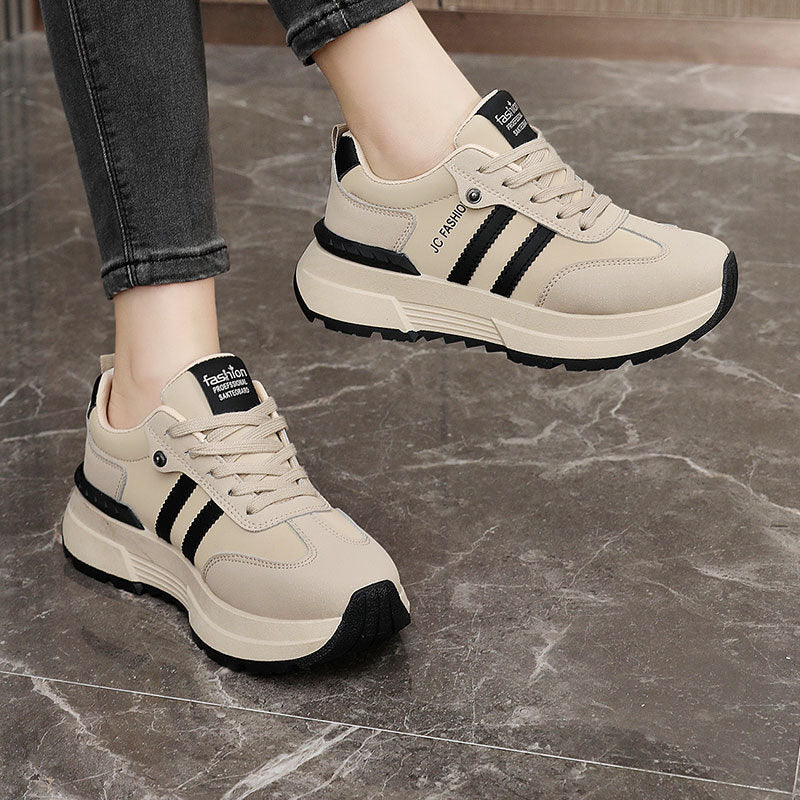 Damen modische Plateau Sneakers mit atmungsaktiver Oberflächenstruktur Heidi Mode - Image 4