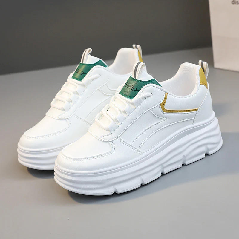 Damen modische Plateau Sneakers mit dämpfender Laufsohle und atmungsaktivem Obermaterial Heidi Mode - Image 7