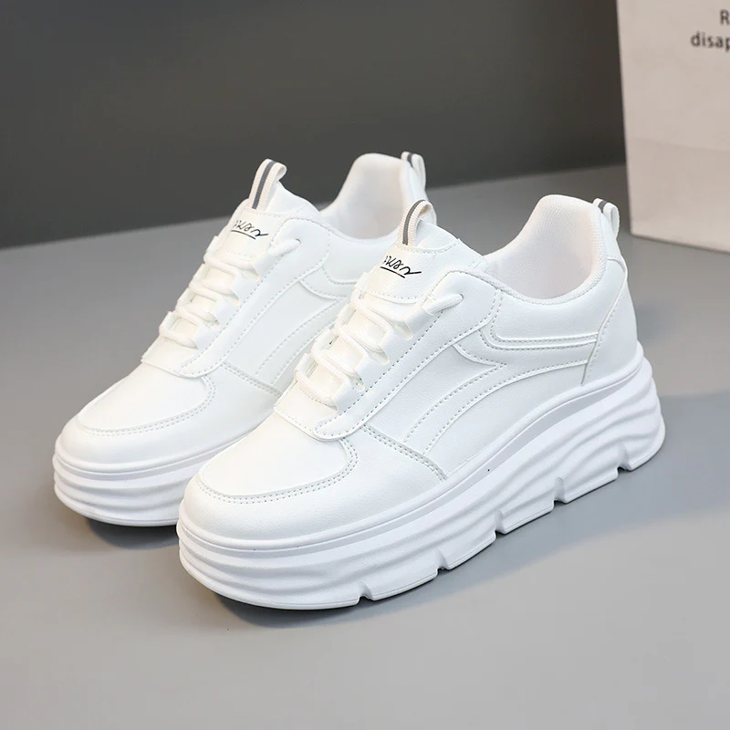 Damen modische Plateau Sneakers mit dämpfender Laufsohle und atmungsaktivem Obermaterial Heidi Mode - Image 8