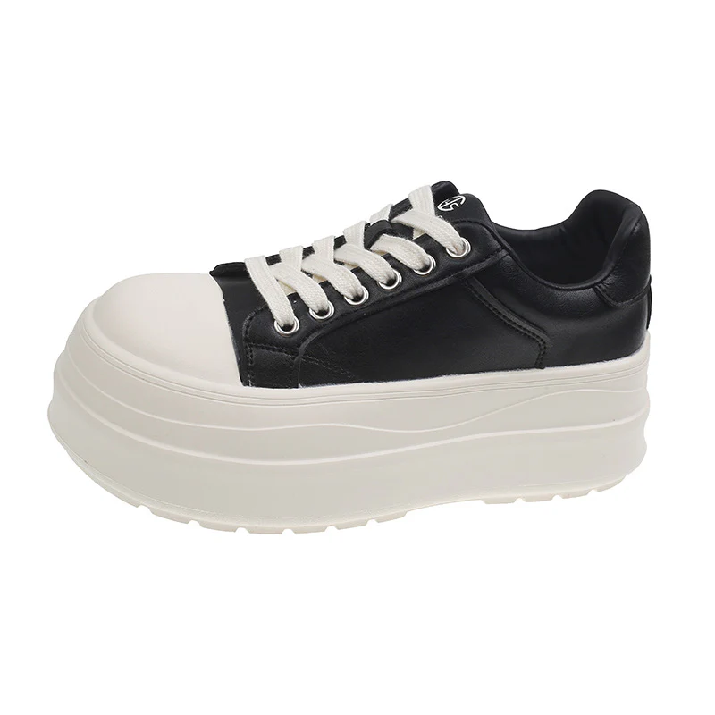 Damen modische Plateau Sneakers mit robustem Obermaterial und detaillierter Schnürung Heidi Mode - Image 5