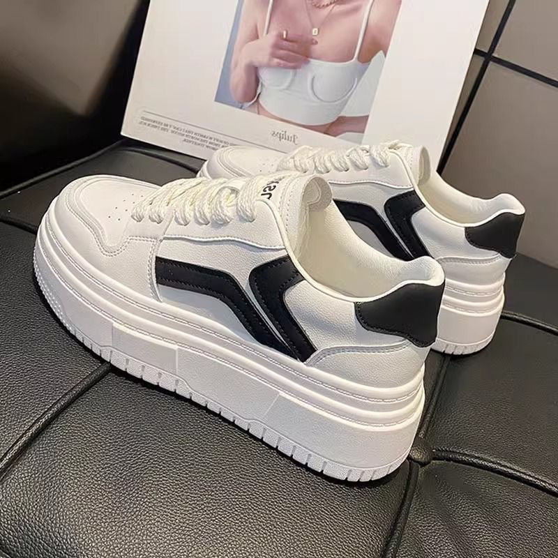Damen modische Plattform-Sneaker mit kontrastierenden Details Heidi Mode - Image 3