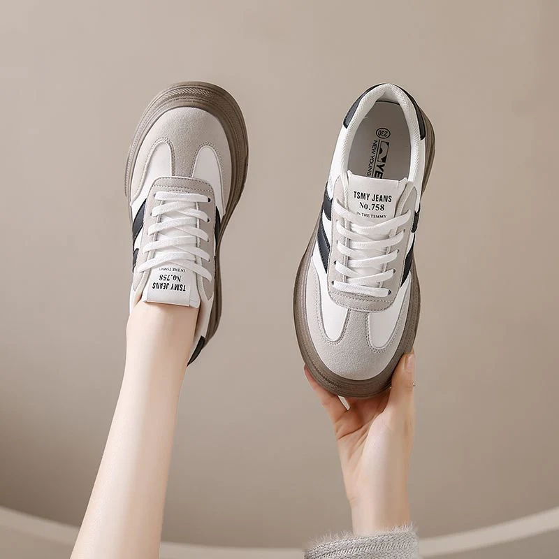 Damen Modische Plattform Sneakers mit dicker Sohle und atmungsaktiver Obermaterialstruktur Heidi Mode - Image 4