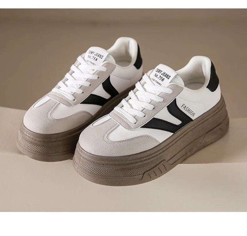 Damen Modische Plattform Sneakers mit dicker Sohle und atmungsaktiver Obermaterialstruktur Heidi Mode - Image 6