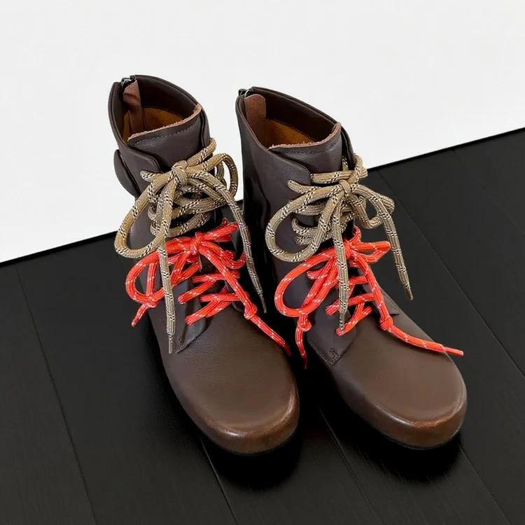 Damen Modische Schnürboots mit innovativen Zierkordeln Heidi Mode - Image 4