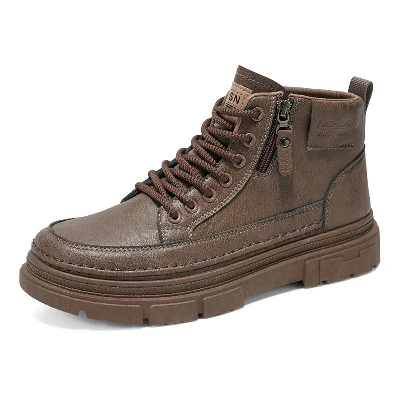 Damen Modische Schnürstiefel mit seitlichem Reißverschluss und robustem Profil Heidi Mode - Image 5