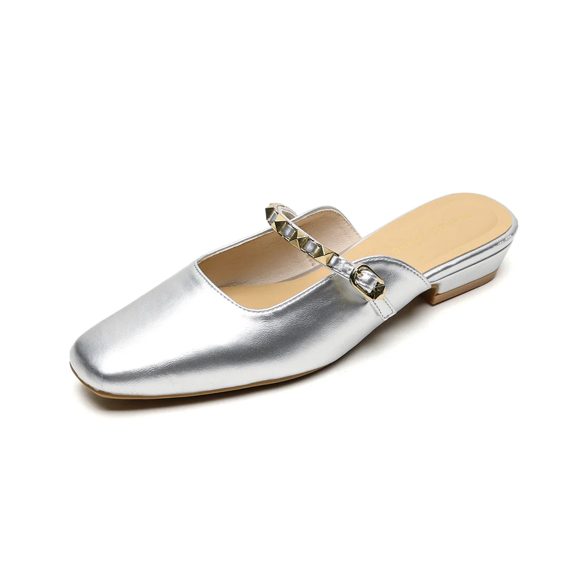 Damen Modische Slingback-Mules mit Eleganter Kettenverzierung und Komfortablem Blockabsatz Heidi-Mode - Image 5