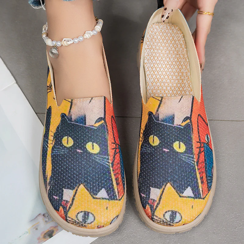 Damen Modische Slip-On Schuhe mit buntem Design Heidi Mode - Image 2