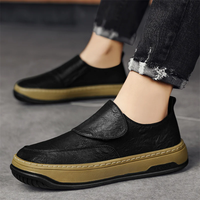 Damen Modische Slip-On Sneaker aus hochwertigem Leder Heidi Mode