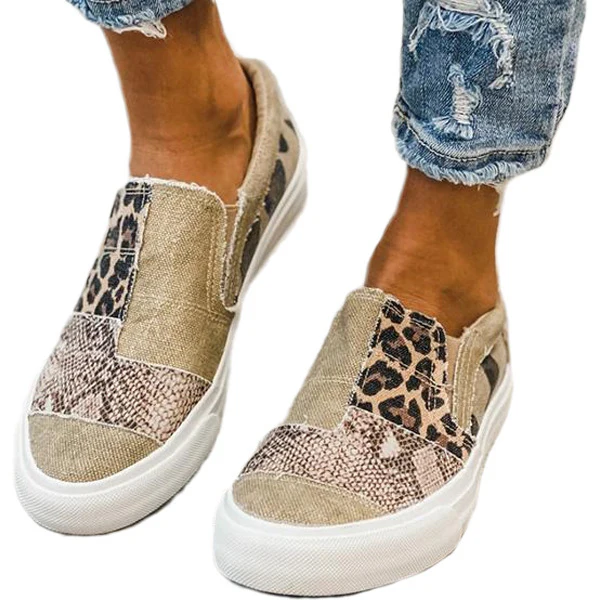 Damen modische Slip-On Sneakers mit Muster-Mix von Heidi Mode - Image 5