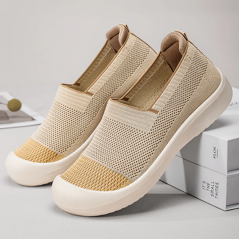 Damen Modische Slip-On Sneakers mit rutschfester und atmungsaktiver Strickoberfläche Heidi Mode - Image 2