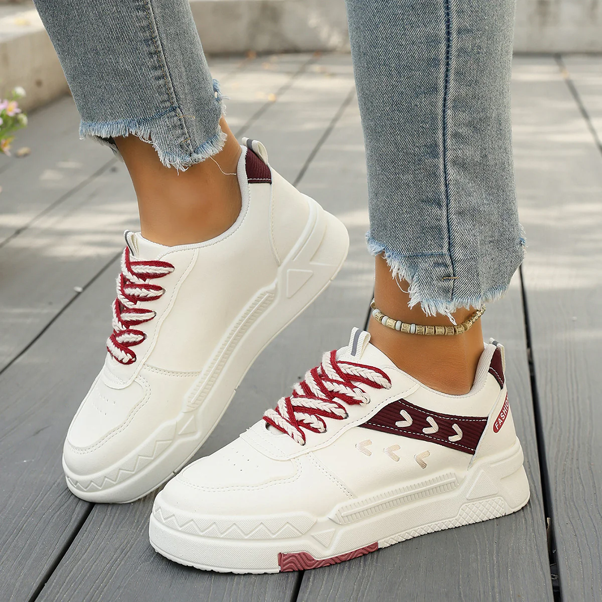 Damen Modische Sneaker mit atmungsaktiver Oberflächenstruktur und flexibler Sohle Heidi Mode - Image 3