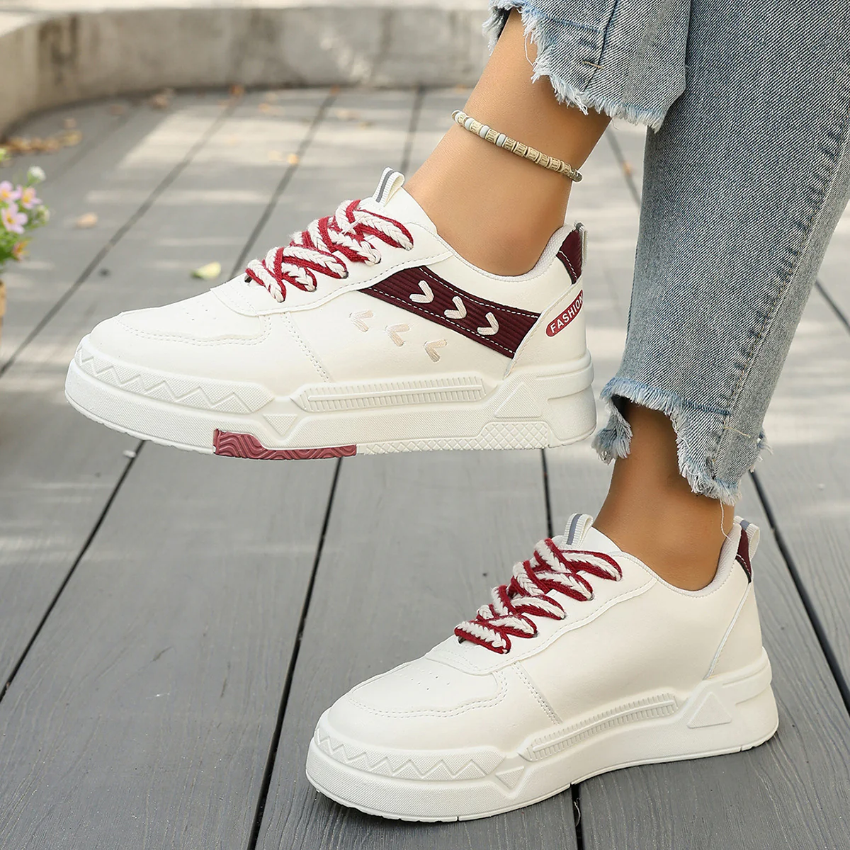 Damen Modische Sneaker mit atmungsaktiver Oberflächenstruktur und flexibler Sohle Heidi Mode - Image 4