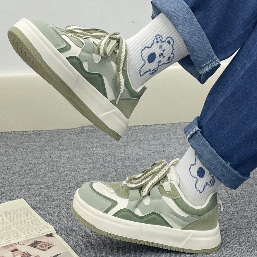 Damen modische Sneaker mit dicker Sohle und dekorativen Schnüren Heidi Mode - Image 3