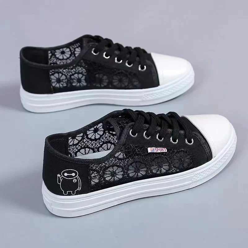 Damen modische Sneaker mit elegantem Spitzendesign und atmungsaktiver Spitzenstruktur Heidi Mode - Image 4