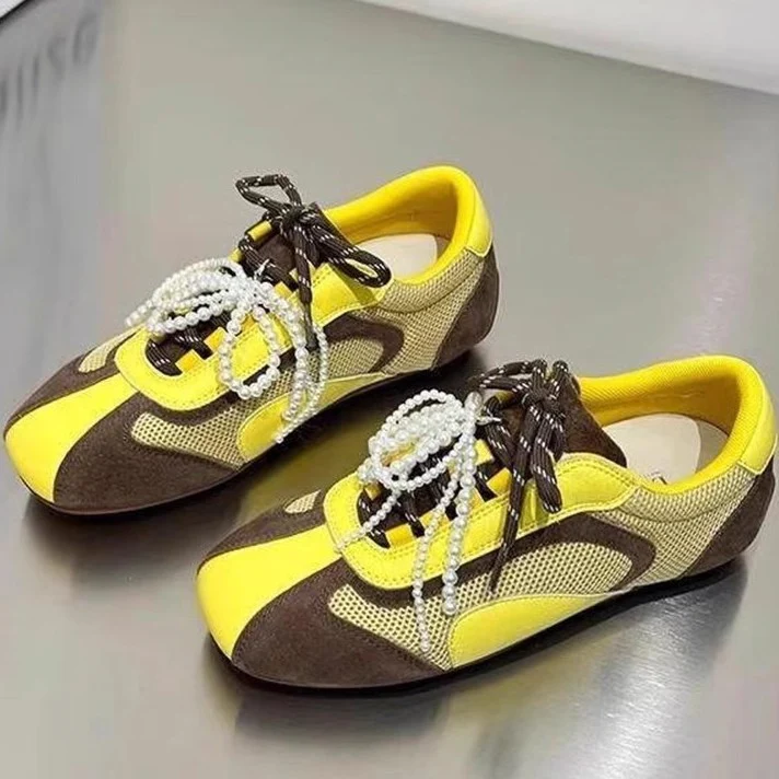 Damen modische Sneaker mit eleganten Perlenakzenten und atmungsaktivem Obermaterial Heidi Mode - Image 4