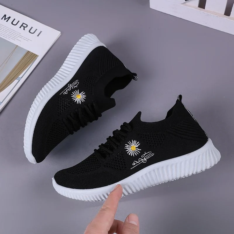 Damen modische Sneaker mit floralem Design und elastischem Einsatz Heidi Mode - Image 4