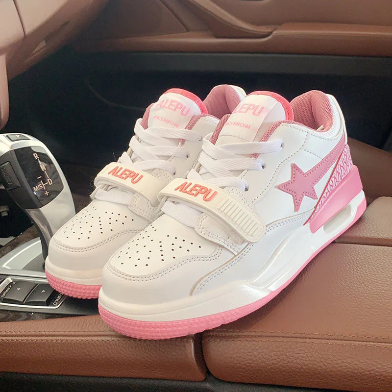 Damen modische Sneaker mit praktischem Klettverschluss und stylischem Sternenmuster Heidi Mode