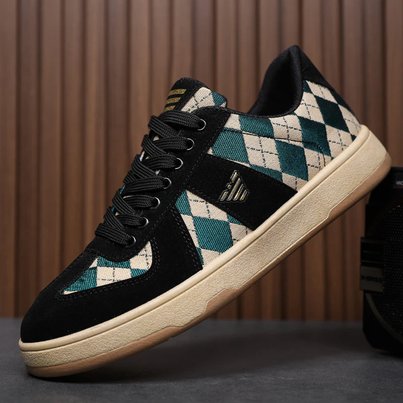 Damen Modische Sneaker mit Rautenmuster und rutschfester Sohle Heidi Mode - Image 2