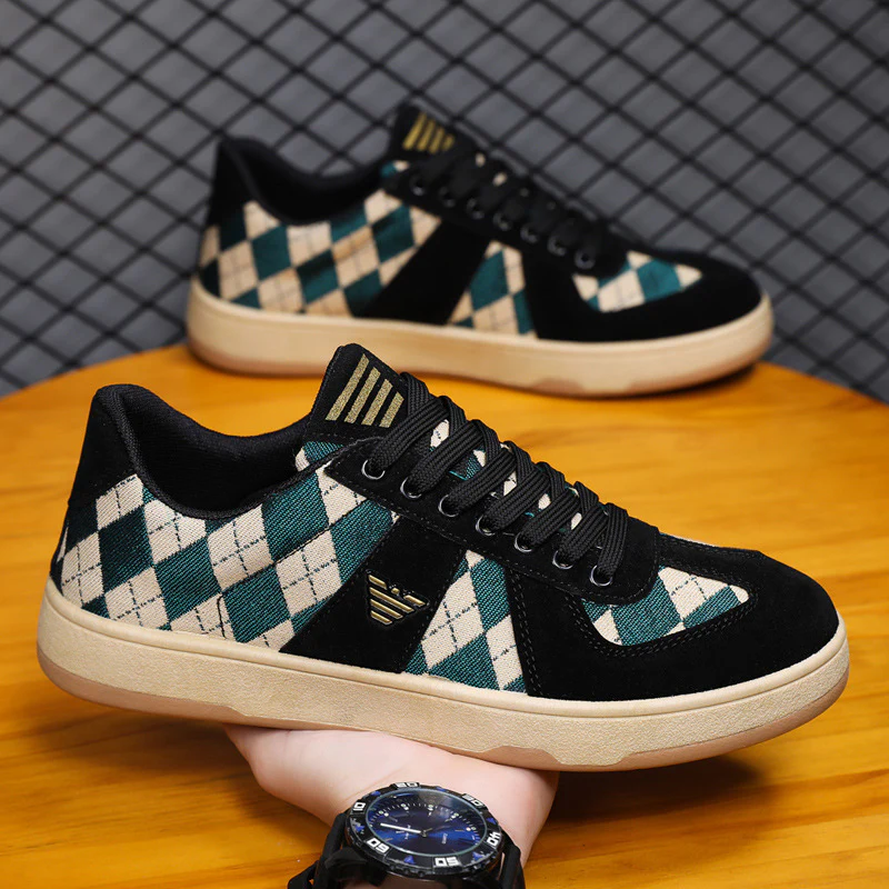 Damen Modische Sneaker mit Rautenmuster und rutschfester Sohle Heidi Mode - Image 7