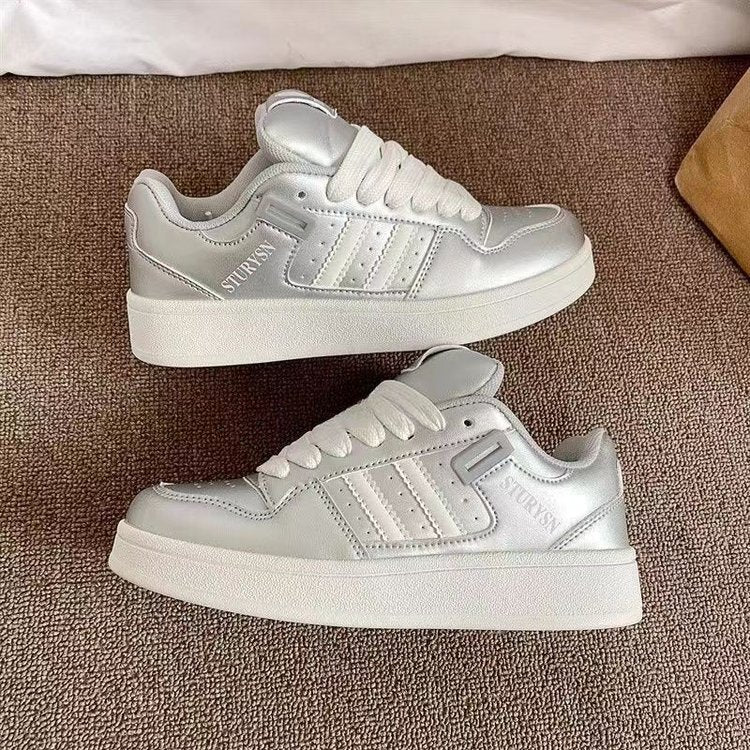 Damen Modische Sneaker mit schimmerndem Metallic-Obermaterial und gepolsterter Innensohle Heidi Mode - Image 5
