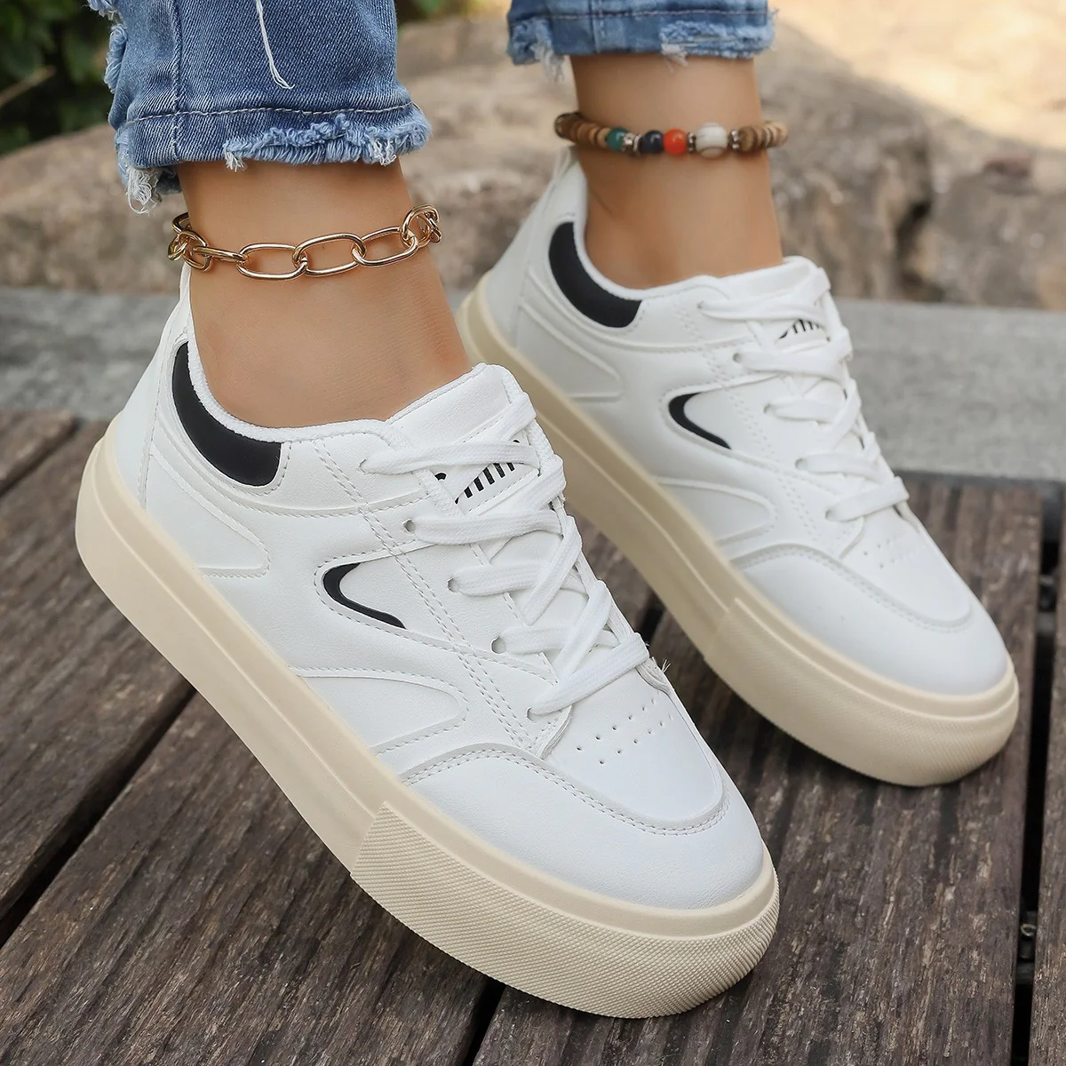 Damen Modische Sneaker mit trendiger Plateausohle Heidi Mode - Image 4