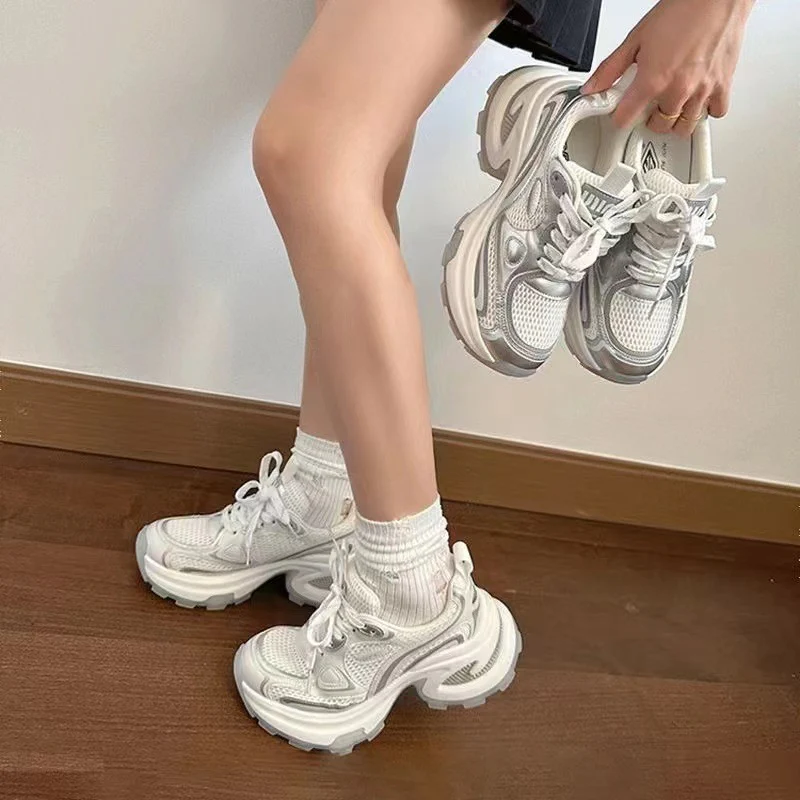 Damen modische Sneakers mit atmungsaktivem Mesh und gepolsterter Laufsohle Heidi Mode - Image 3