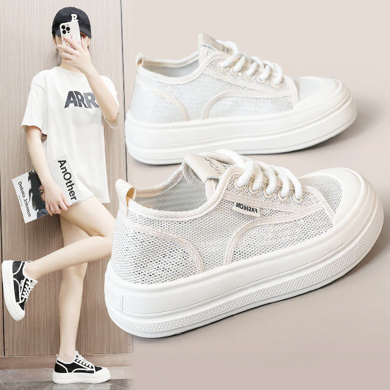 Damen modische Sneakers mit atmungsaktivem Obermaterial und dämpfender Laufsohle Heidi Mode