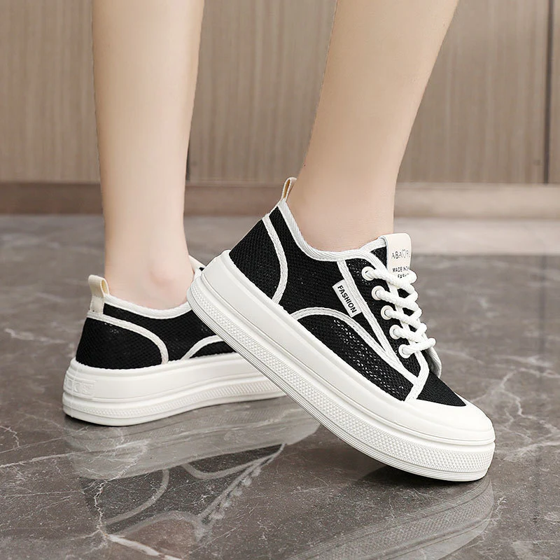 Damen modische Sneakers mit atmungsaktivem Obermaterial und dämpfender Laufsohle Heidi Mode - Image 3