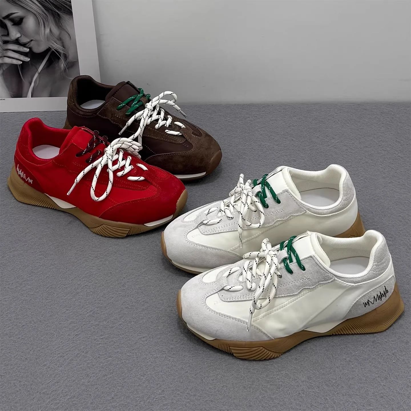 Damen modische Sneakers mit atmungsaktiver Mesh-Oberfläche und trendigem Design Heidi Mode