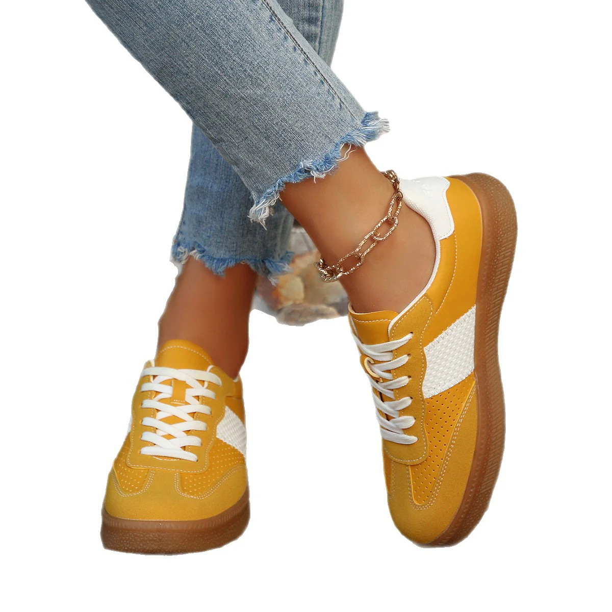 Damen modische Sneakers mit atmungsaktiver Oberflächenstruktur und rutschfester Sohle Heidi Mode - Image 5