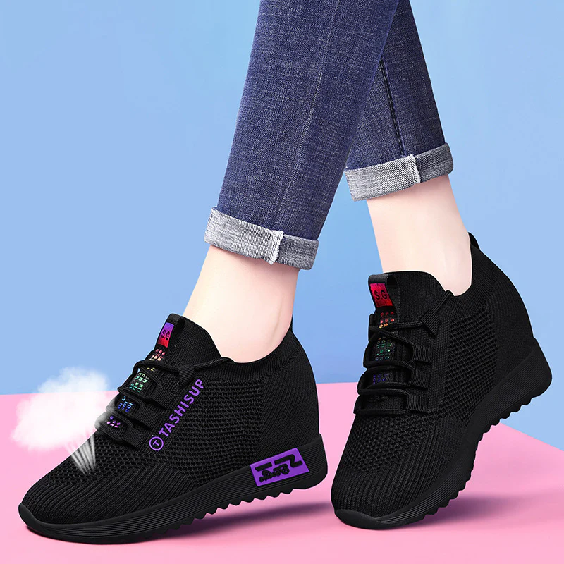 Damen modische Sneakers mit atmungsaktiver Obermaterialstruktur und rutschfester Sohle Heidi Mode - Image 3
