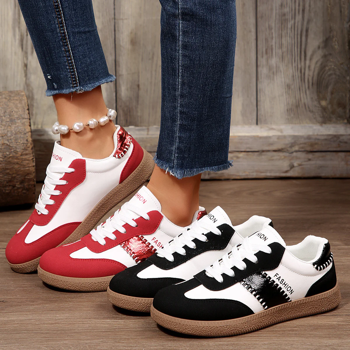 Damen modische Sneakers mit atmungsaktiver Struktur und rutschfester Sohle Heidi Mode - Image 2