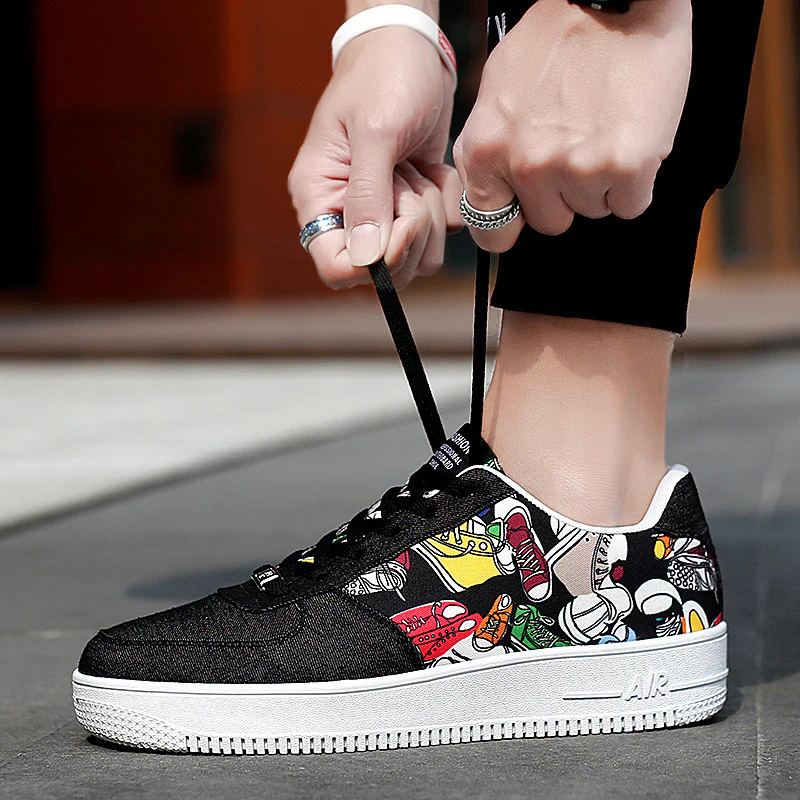 Damen Modische Sneakers mit buntem Grafiken-Design Heidi Mode - Image 2