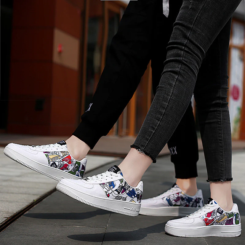 Damen Modische Sneakers mit buntem Grafiken-Design Heidi Mode - Image 4