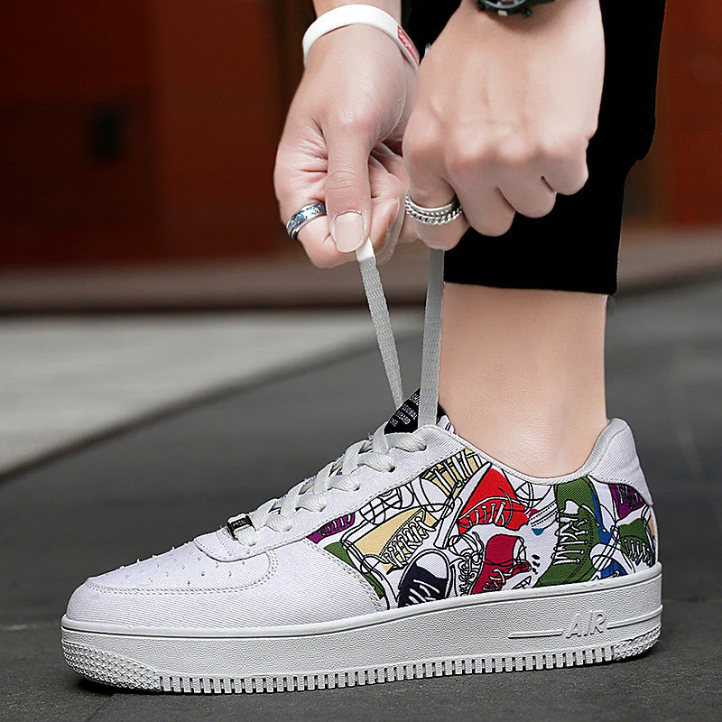 Damen Modische Sneakers mit buntem Grafiken-Design Heidi Mode - Image 7