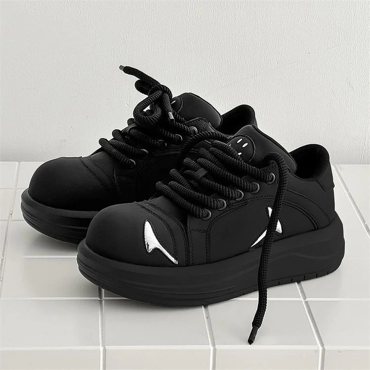 Damen Modische Sneakers mit dicker Sohle und dekorativen Applikationen Heidi Mode